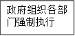 政府组织各部门强制执行